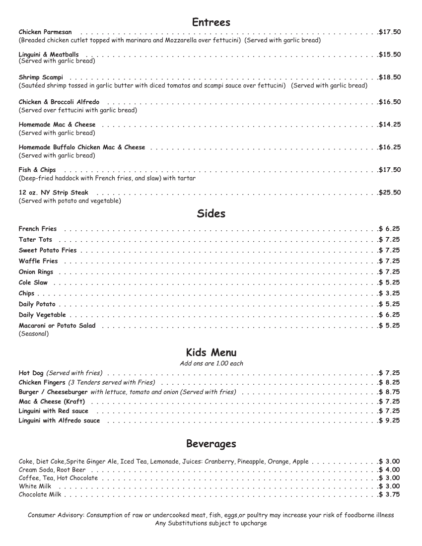 Menu Page 3